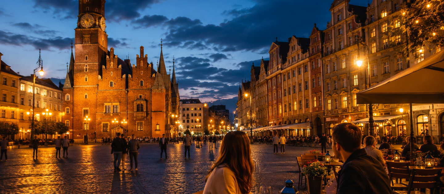Rynek Wrocław wieczorem – iluminacja, atmosfera i najlepsza pora na spacer
