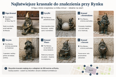 5 najłatwiejszych krasnali przy Rynku Wrocław