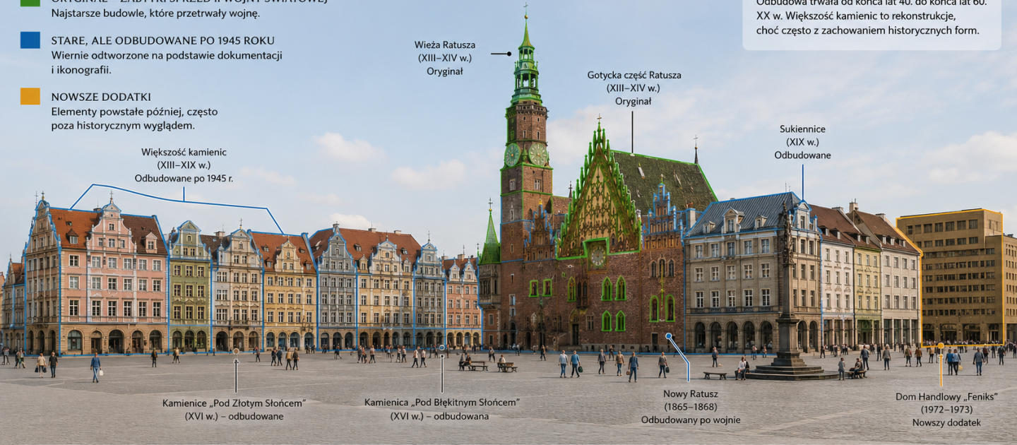 Autentyczność Rynku Wrocław – co jest oryginalne, a co odbudowane