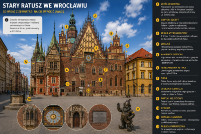 Fasady Starego Ratusza Wrocław – jak obejść budynek i co zobaczyć przy każdej elewacji