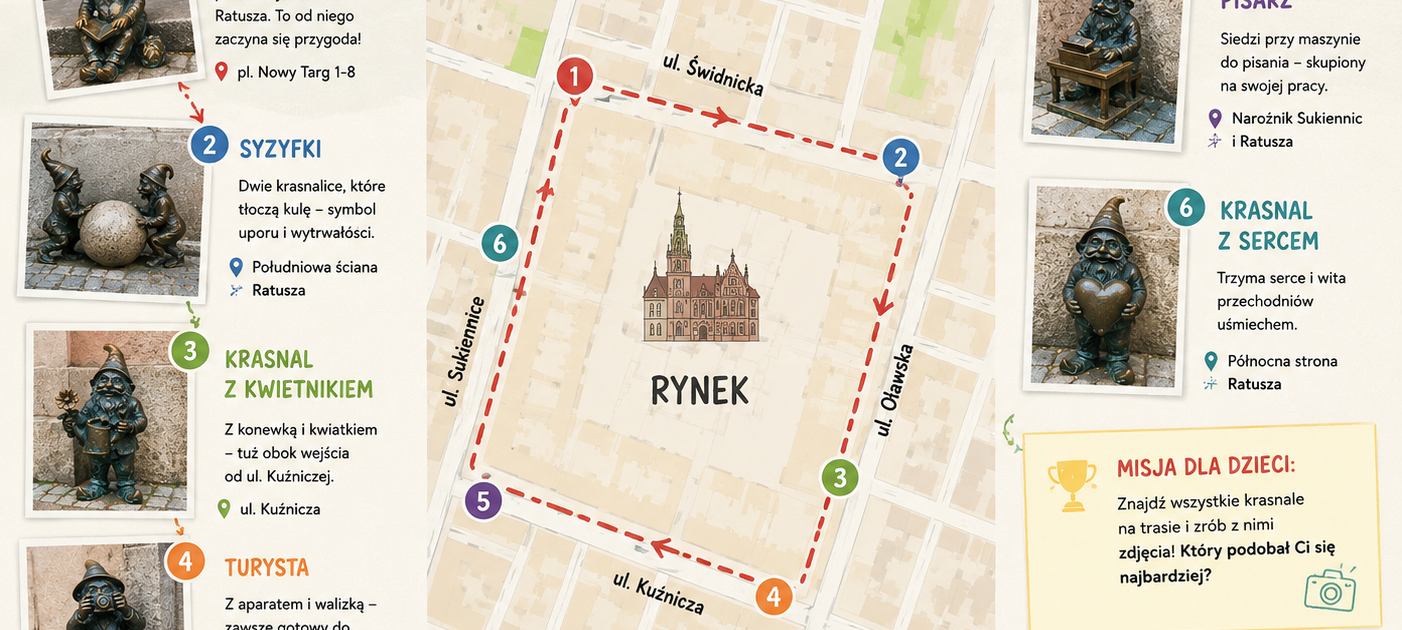 Trasa krasnali dla dzieci przy Rynku Wrocław