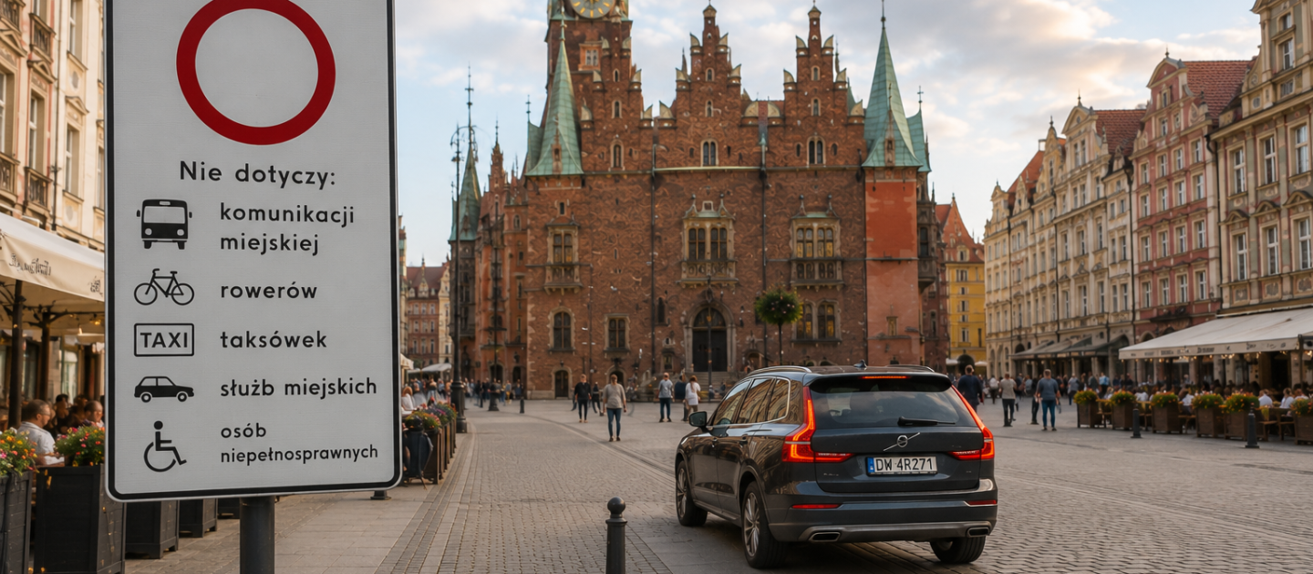 Czy można wjechać autem na Rynek Wrocław?
