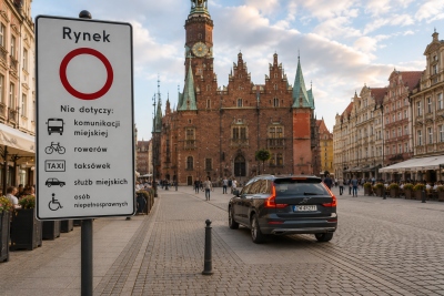 Czy można wjechać autem na Rynek Wrocław?