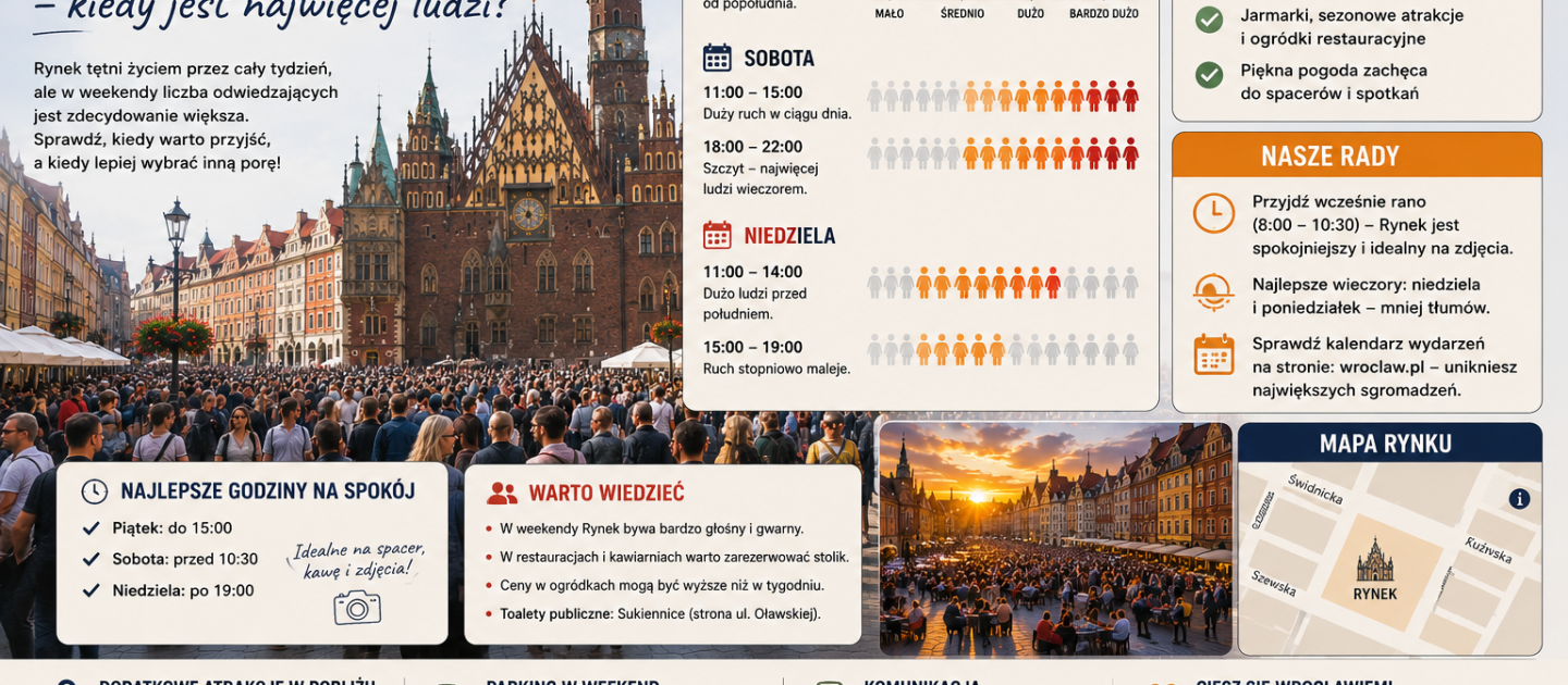 Rynek Wrocław w weekend – kiedy jest najmniej ludzi?